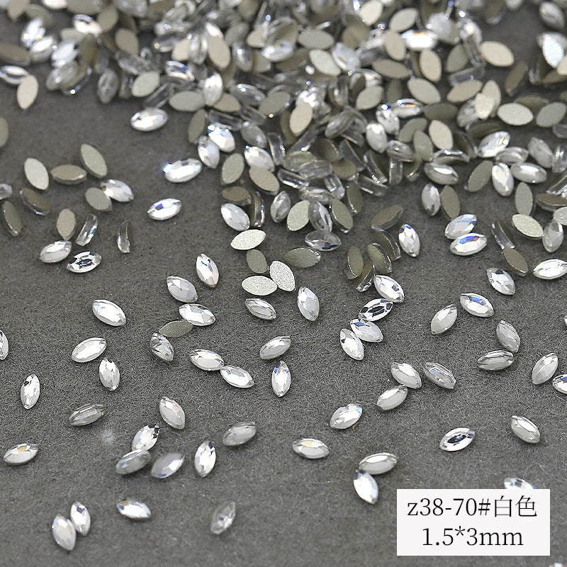 Princess Series Mixed Shapes Flatback Teardrop Crushed Rhinestones Diamond Nail Art Decorations Accessories