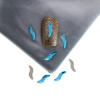 Lake Blue Small Flatback Shaped Rhinestones: Blue Rhombus, Marquise, Teardrop, Heart | Nail Art Glass Ornaments Wholesale