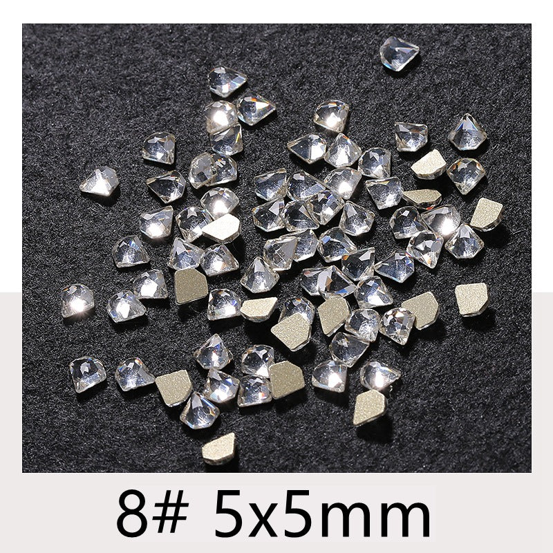 Princess Series Mixed Shapes Flatback Teardrop Crushed Rhinestones Diamond Nail Art Decorations Accessories
