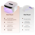 New Style Diamond-Inlaid UV LED Nail Lamp, High-Power Quick-Dry Gel Polish Machine for Professional Nail Salons