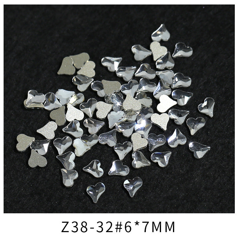 Princess Series Mixed Shapes Flatback Teardrop Crushed Rhinestones Diamond Nail Art Decorations Accessories