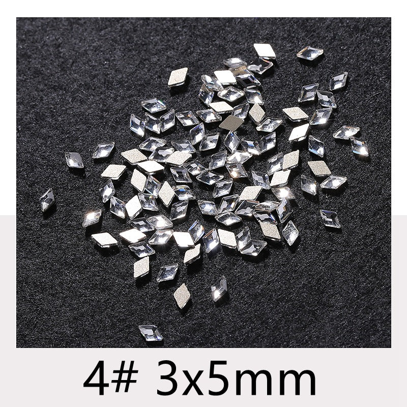 Princess Series Mixed Shapes Flatback Teardrop Crushed Rhinestones Diamond Nail Art Decorations Accessories