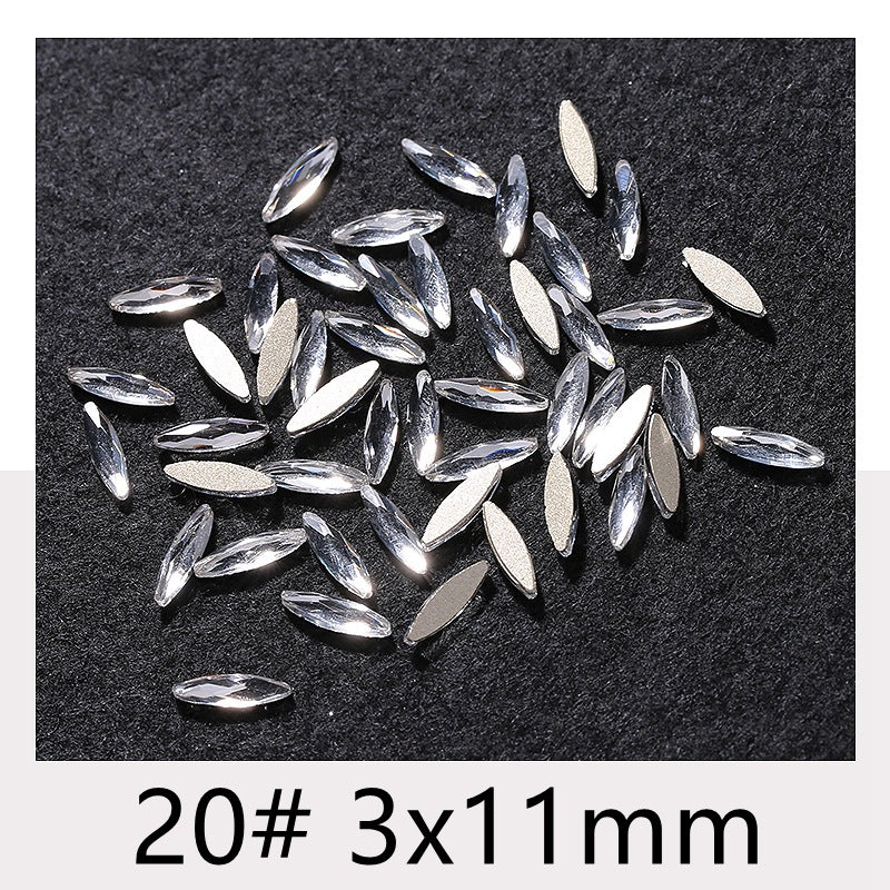 Princess Series Mixed Shapes Flatback Teardrop Crushed Rhinestones Diamond Nail Art Decorations Accessories