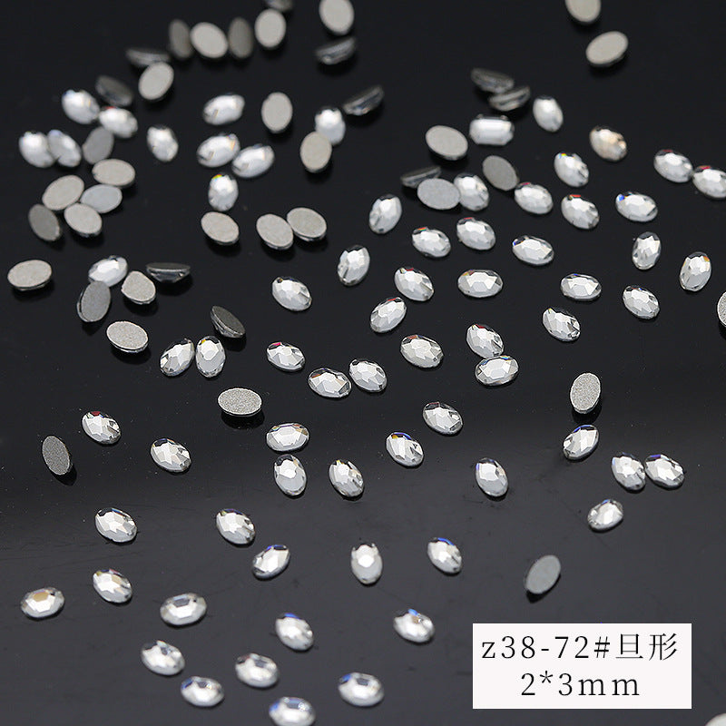 Princess Series Mixed Shapes Flatback Teardrop Crushed Rhinestones Diamond Nail Art Decorations Accessories