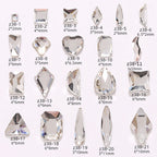 Princess Series Mixed Shapes Flatback Teardrop Crushed Rhinestones Diamond Nail Art Decorations Accessories