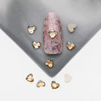 Cross-Border Supply Gold Champagne Flatback Shaped Nail Art Rhinestones Super Sparkle Gel Polish Adhesive Stones Non-Fading Base Color