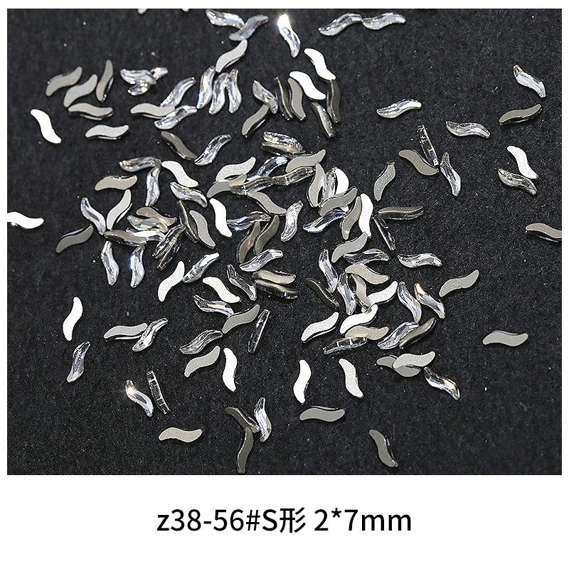 Princess Series Mixed Shapes Flatback Teardrop Crushed Rhinestones Diamond Nail Art Decorations Accessories