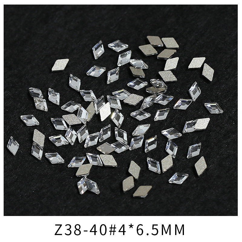 Princess Series Mixed Shapes Flatback Teardrop Crushed Rhinestones Diamond Nail Art Decorations Accessories