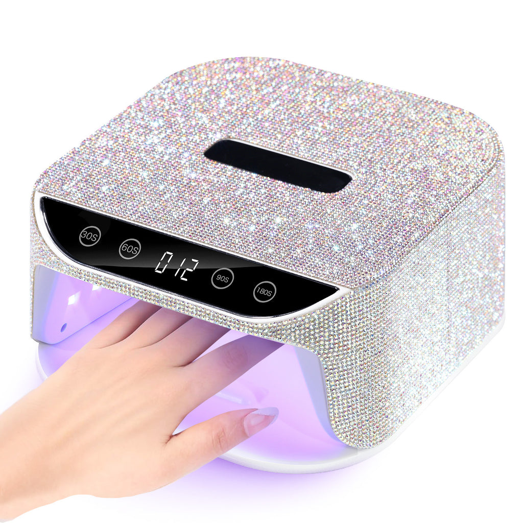 New Style Diamond-Inlaid UV LED Nail Lamp, High-Power Quick-Dry Gel Polish Machine for Professional Nail Salons