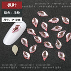 New Hot-Selling Light Pink Gold Base Flatback Shaped Marquise Teardrop Glass Rhinestones DIY Nail Art Accessories Wholesale