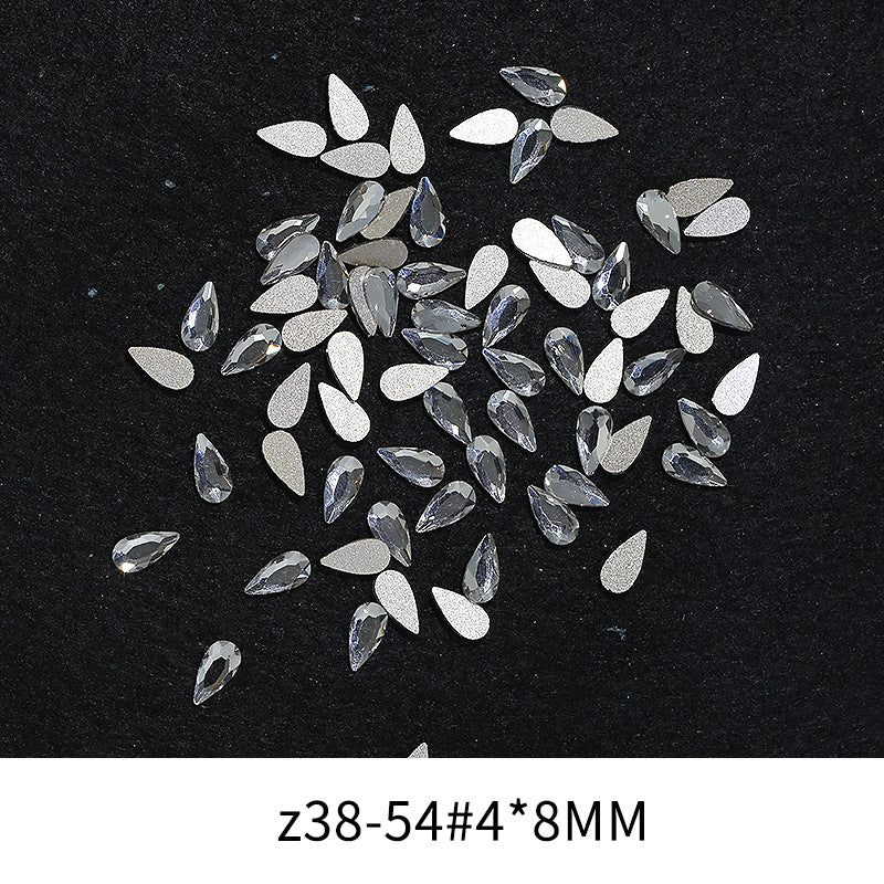 Princess Series Mixed Shapes Flatback Teardrop Crushed Rhinestones Diamond Nail Art Decorations Accessories