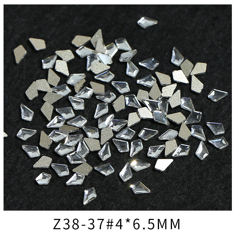 Princess Series Mixed Shapes Flatback Teardrop Crushed Rhinestones Diamond Nail Art Decorations Accessories