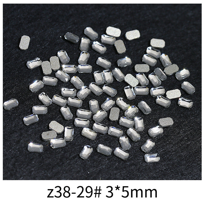 Princess Series Mixed Shapes Flatback Teardrop Crushed Rhinestones Diamond Nail Art Decorations Accessories