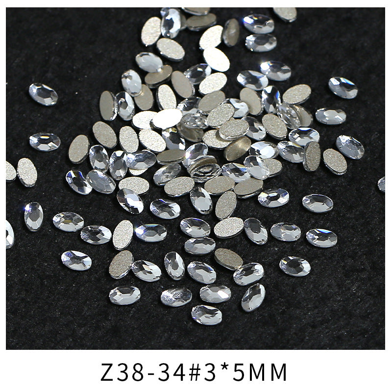 Princess Series Mixed Shapes Flatback Teardrop Crushed Rhinestones Diamond Nail Art Decorations Accessories