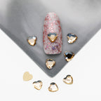 Cross-Border Supply Gold Champagne Flatback Shaped Nail Art Rhinestones Super Sparkle Gel Polish Adhesive Stones Non-Fading Base Color