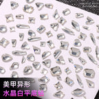 Princess Series Mixed Shapes Flatback Teardrop Crushed Rhinestones Diamond Nail Art Decorations Accessories