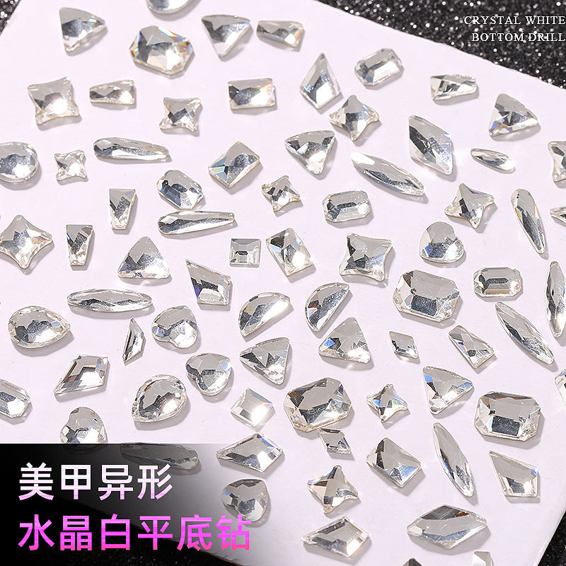 Princess Series Mixed Shapes Flatback Teardrop Crushed Rhinestones Diamond Nail Art Decorations Accessories