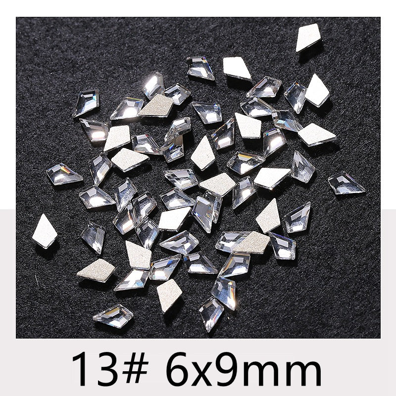 Princess Series Mixed Shapes Flatback Teardrop Crushed Rhinestones Diamond Nail Art Decorations Accessories