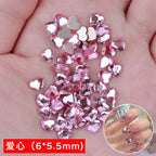 Mini Small Mixed Flatback Multi-Style Shaped Rhinestones Super Sparkle White Glass Nail Art Decorations