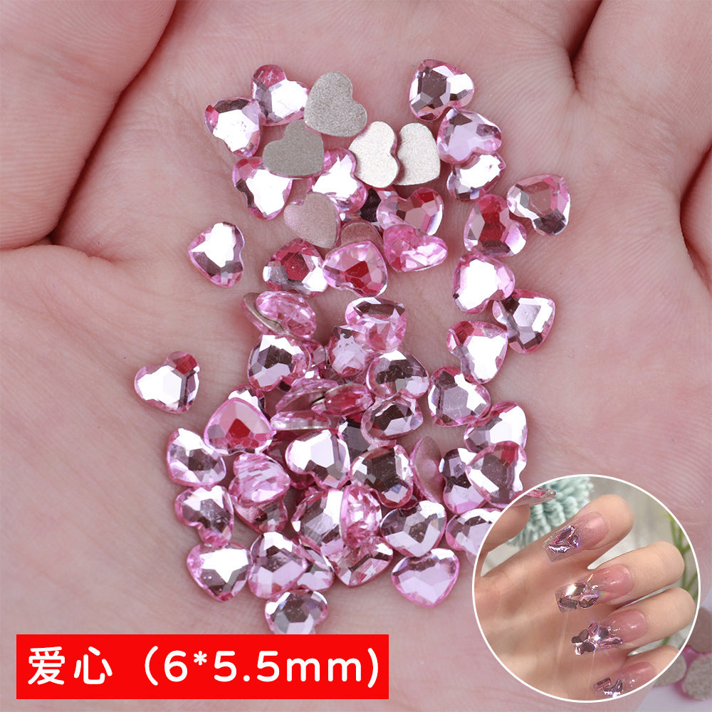 Mini Small Mixed Flatback Multi-Style Shaped Rhinestones Super Sparkle White Glass Nail Art Decorations