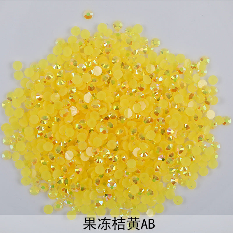 Resin Rhinestones Flatback Round Aurora Jelly AB Rhinestones | Nail Art, Violent Bear DIY, Toy & Phone Case Ornament Accessories