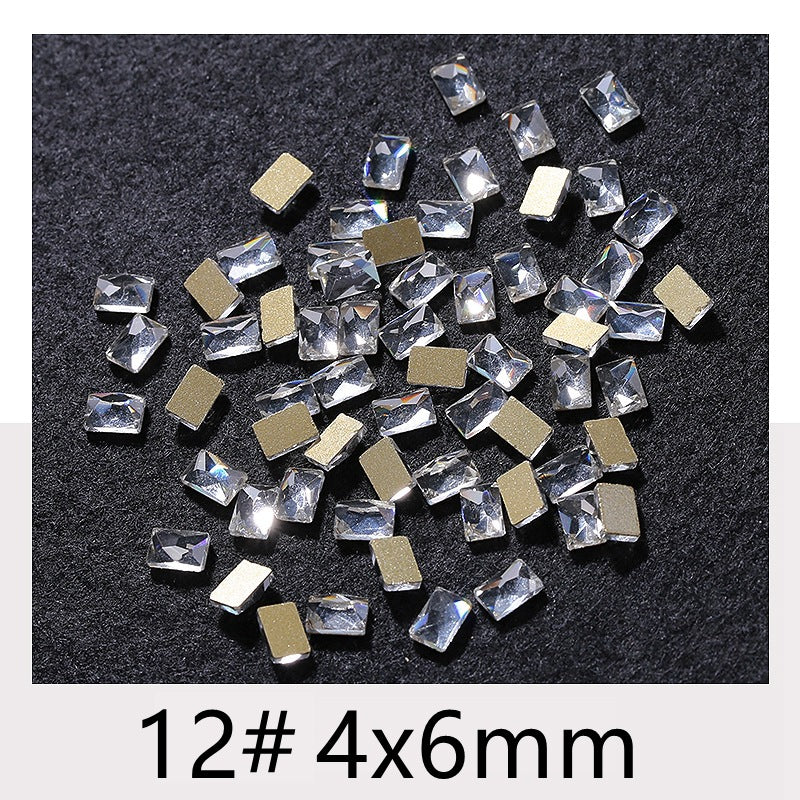 Princess Series Mixed Shapes Flatback Teardrop Crushed Rhinestones Diamond Nail Art Decorations Accessories