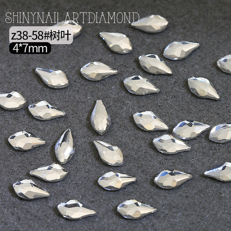 Princess Series Mixed Shapes Flatback Teardrop Crushed Rhinestones Diamond Nail Art Decorations Accessories