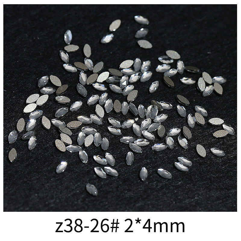 Princess Series Mixed Shapes Flatback Teardrop Crushed Rhinestones Diamond Nail Art Decorations Accessories