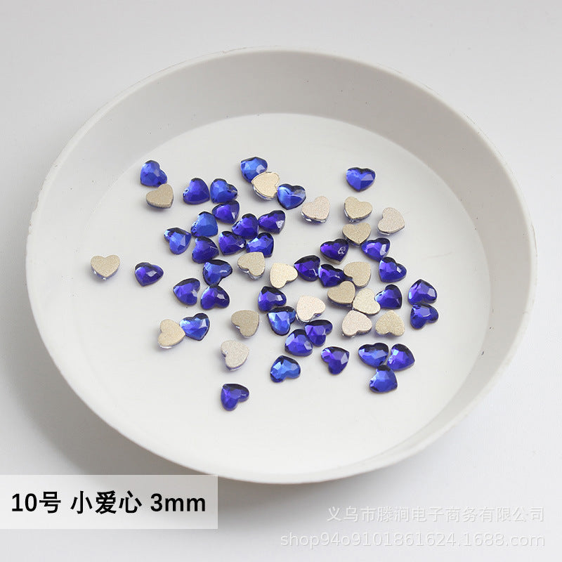 Flatback Shaped Rhinestones Series Deep Blue Colorful Nail Art Decorations Royal Blue Flatback Nail Rhinestones Wholesale Price