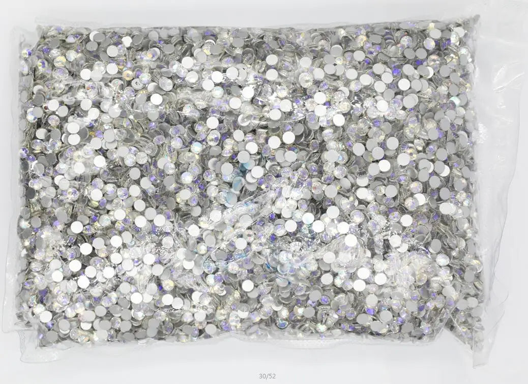 Wholesale Bulk Package SS3-SS30 Flatback Crystal AB Non hotfix Rhinestones Clear AB Strass for Nail Art Decorations