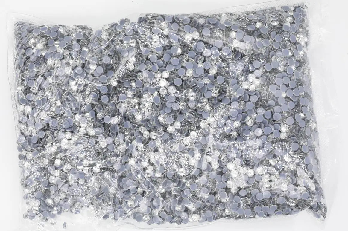SS3-SS50 Big Bag Wholesale Top Quality Better DMC Crystal AB Glass Strass Iron On Hotfix Rhinestones