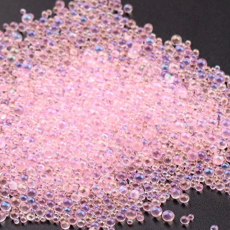 10g/Bag Caviar 0.6-3mm Mix Glass Tiny Rhinestones For Manicure Balls Micro Beads For Nail Decorations DIY Charms Nail Art