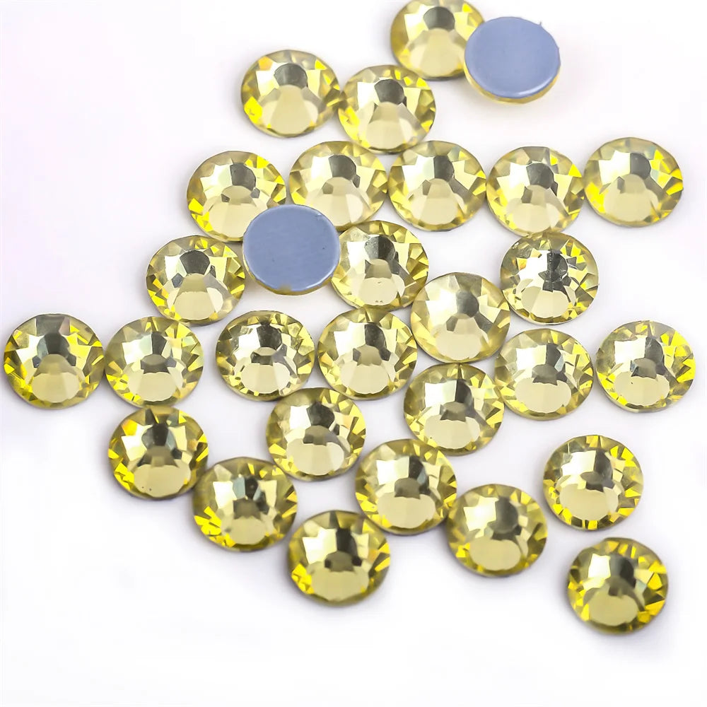 SS6-SS30 40Colors Crystal AB Better DMC Hot Fix Rhinestones,Glass Strass Hotfix Iron On Rhinestones Sewing & Fabric Decorations