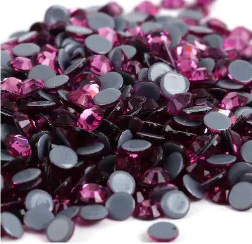 ss3,ss4,ss8,ss12,ss34 Hot fix Rhinestone Glitter Strass Flatback Glass Crystal Hotfix stones Iron on Rhinestones For Garment