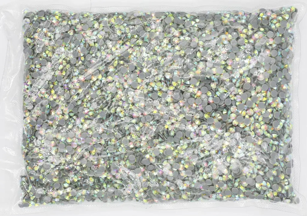SS3-SS50 Big Bag Wholesale Top Quality Better DMC Crystal AB Glass Strass Iron On Hotfix Rhinestones