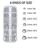 Box Multi-Size Nail Rhinestones 3D Crystal DIY Nail Art Decorations crystal diamond gems with Pen tweezers Nail Beauty Tool Set