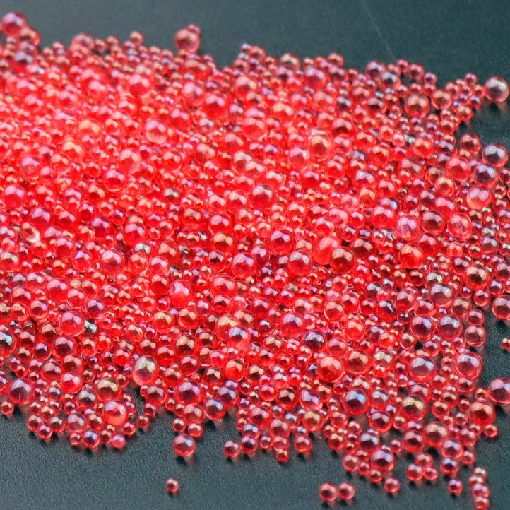 10g/bag Mini Bubble Ball Beads 0.6-3mm Mixed Tiny Beads For Glass Globe Silicone Mold Filler Charms DIY Nail Art Decor