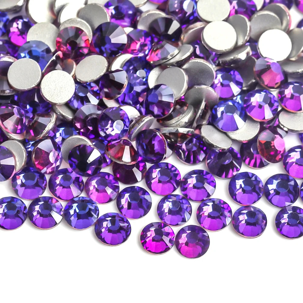 Light Pink/Rose /Fuchsia /Siam Glass 3D Nail Art Rhinestones SS3~SS34 Crystal Nails Non HotFix Decorations