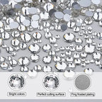 Box Multi-Size Nail Rhinestones 3D Crystal DIY Nail Art Decorations crystal diamond gems with Pen tweezers Nail Beauty Tool Set