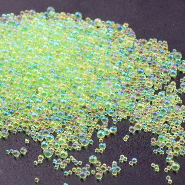 10g/bag Mini Bubble Ball Beads 0.6-3mm Mixed Tiny Beads For Glass Globe Silicone Mold Filler Charms DIY Nail Art Decor