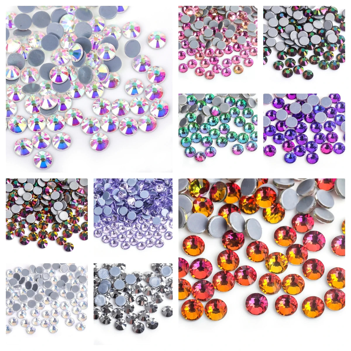 SS6-SS30 Newest 40Colors Crystal AB DMC Hot Fix Rhinestones,Glass Strass Hotfix Iron On Rhinestones Sewing & Fabric Decorations