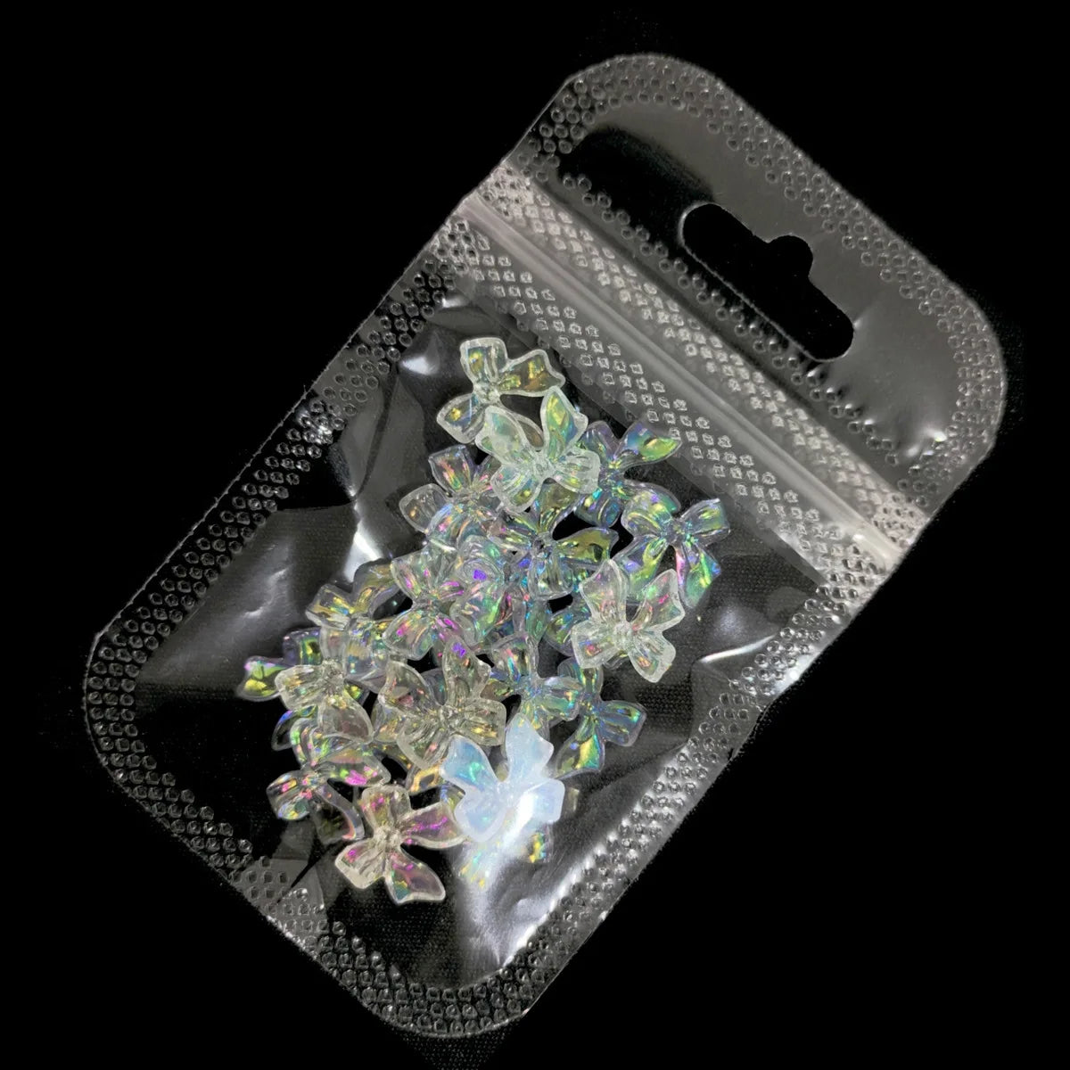 DIY Nail Art Accessories Pack Bow Tie Rhinestones Round Diamonds for Nail Decoration