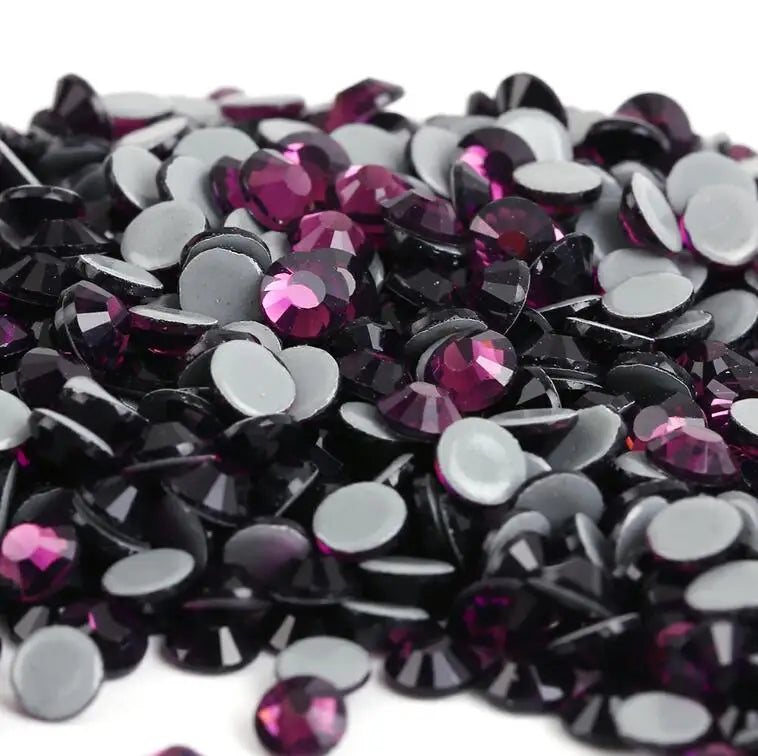 SS6-SS30 Newest 40Colors Crystal AB DMC Hot Fix Rhinestones,Glass Strass Hotfix Iron On Rhinestones Sewing & Fabric Decorations