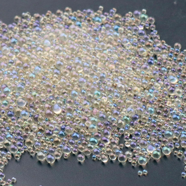 10g/bag Mini Bubble Ball Beads 0.6-3mm Mixed Tiny Beads For Glass Globe Silicone Mold Filler Charms DIY Nail Art Decor