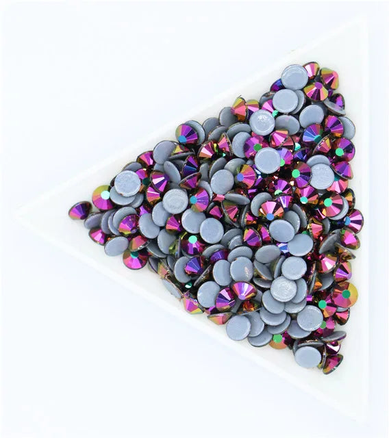 ss3,ss4,ss8,ss12,ss34 Hot fix Rhinestone Glitter Strass Flatback Glass Crystal Hotfix stones Iron on Rhinestones For Garment