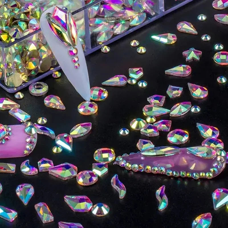 24 grid nail drill shaped resin drill mixed with flat bottomed round drill DIY jewelry