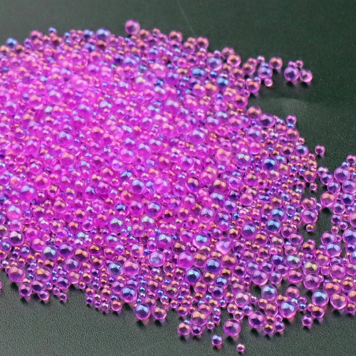 10g/Bag Caviar 0.6-3mm Mix Glass Tiny Rhinestones For Manicure Balls Micro Beads For Nail Decorations DIY Charms Nail Art