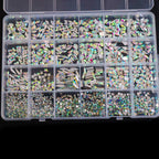 24 grid nail drill shaped resin drill mixed with flat bottomed round drill DIY jewelry