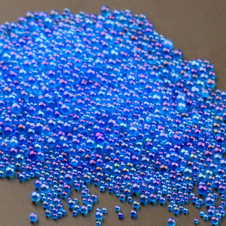 10g/bag Mini Bubble Ball Beads 0.6-3mm Mixed Tiny Beads For Glass Globe Silicone Mold Filler Charms DIY Nail Art Decor