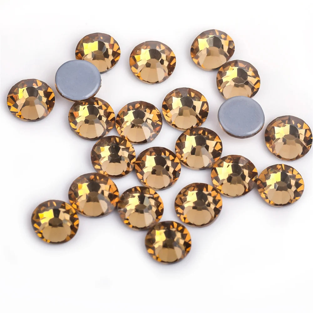 SS6-SS30 40Colors Crystal AB Better DMC Hot Fix Rhinestones,Glass Strass Hotfix Iron On Rhinestones Sewing & Fabric Decorations